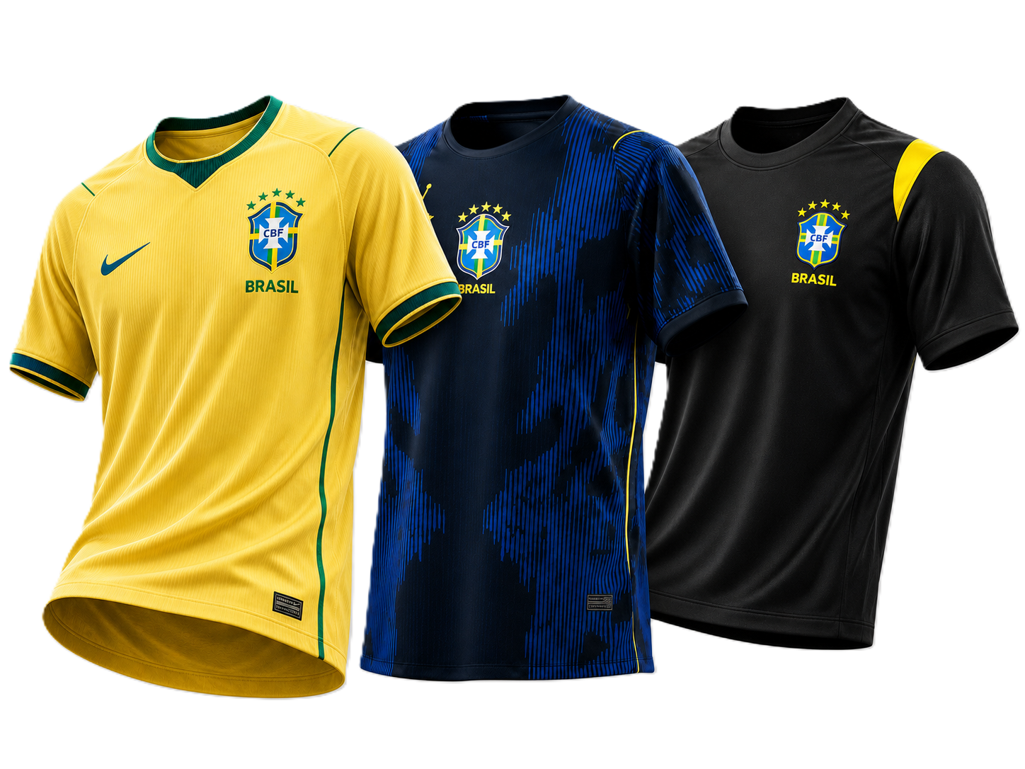 Combo com 3 camisetas Brasil